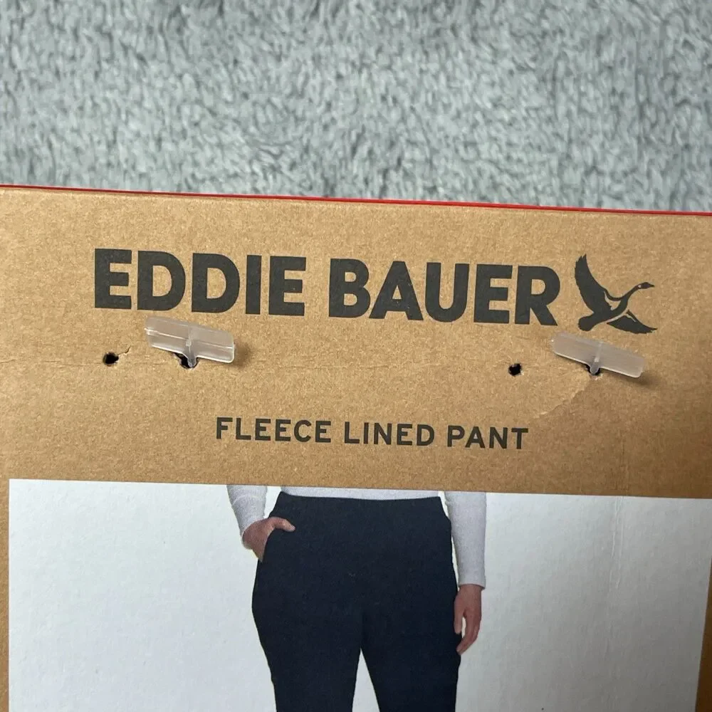Eddie Bauer Women's 8 Fleece Lined Activewear Pants Navy H1012 - Picture 3 of 11